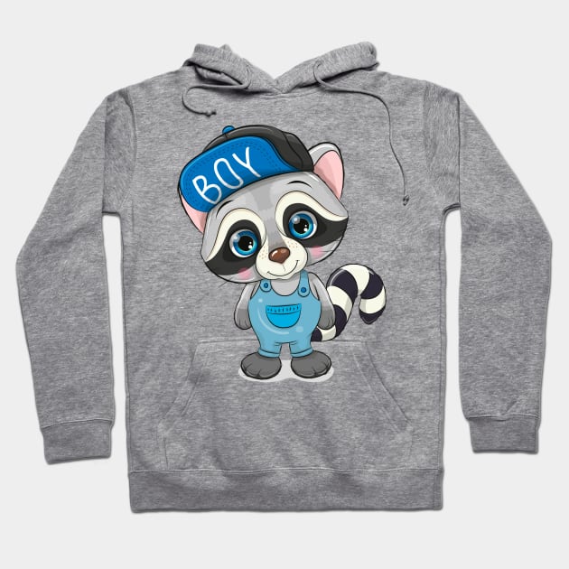 Cute Raccoon boy Hoodie by Reginast777